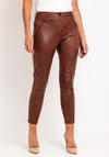 Eva Kayan Faux Leather Skinny Trouser, Brown