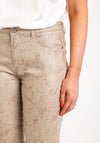 Eva Kayan Animal Print Skinny Trousers, Camel