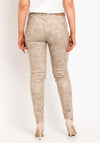 Eva Kayan Animal Print Skinny Trousers, Camel