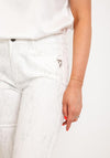 Eva Kayan Metallic Print Skinny Trousers, White