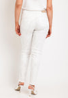 Eva Kayan Metallic Print Skinny Trousers, White