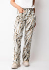 Eva Kayan Abstract Print Straight Leg Trousers, Grey Multi