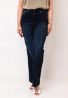 Eva Kayan Embellished Panel Straight Leg Jeans, Dark Blue