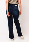 Eva Kayan Embellished Panel Straight Leg Jeans, Dark Blue