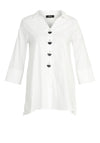 Ever Sassy Tapered Button Shirt, White