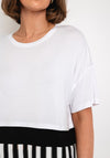 Ever Sassy Colour Block Hem T-Shirt, White