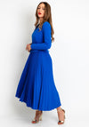Exquise Pleated Skirt A-Line Maxi Dress, Royal Blue