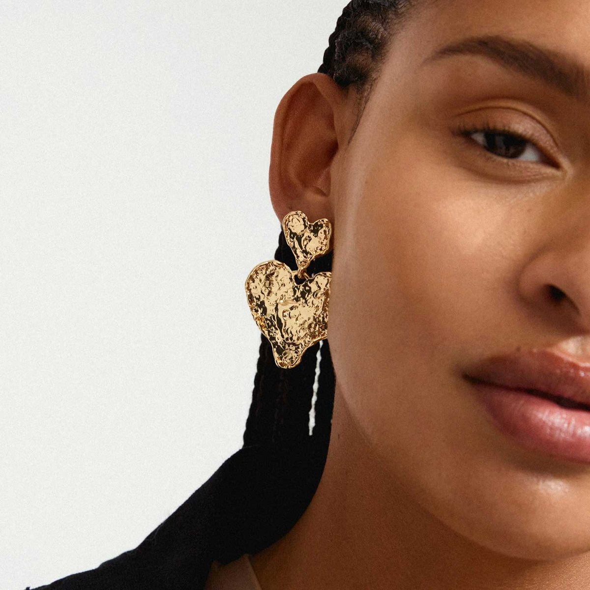 Pilgrim Ryan Heart Statement Earrings, Gold