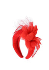 Serafina Collection Floral Headband, Vermilion