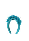 Serafina Collection Feather Headband, Peacock