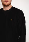 Farah Galli Twill Crew Neck Sweatshirt, Black