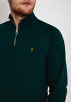 Farah Jim Quarter Zip Sweatshirt, Botanic Green