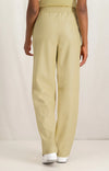 YAYA Faux Leather Wide Leg Trousers, Parsnip Yellow