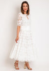 Fee G Jessie Lace Top & Skirt Two Piece, White