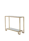 Fern Cottage Contemporary Console Table With Shelf, Gold