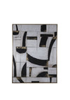 Fern Cottage Large Abstract Framed Art, Black