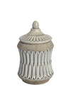 Fern Cottage Large Rimini Storage Jar with Lid, Stone