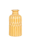 Fern Cottage Small Ribbed Vase, Ochre