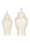 Fern Cottage Small Jar with Lid, Cream