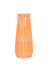 Fern Cottage Tall Ribbed Vase, Orange