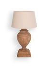 Fern Cottage Large Natural Wood Turned Table Lamp