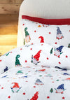 Fusion Christmas Festive Gonks Duvet Cover Set, Cream Multi