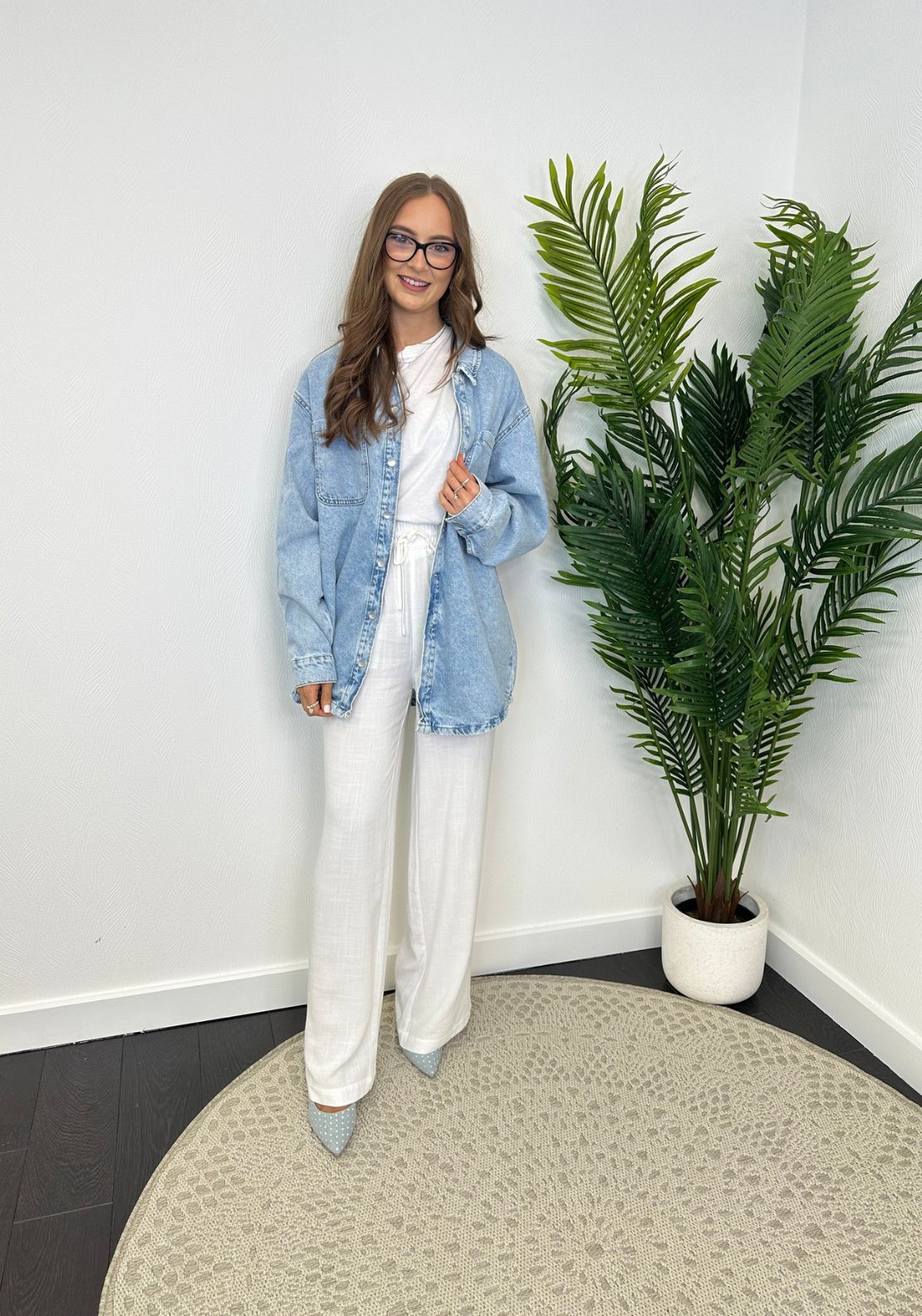 Noisy May Alva Denim Shacket, Light Blue Denim