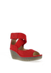 Fly London Yefi Elasticated Criss Cross Sandals, Lipstick Red