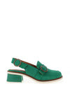 Fly London Cuth Sling Back Suede Shoes, Green