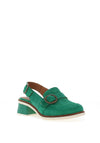 Fly London Cuth Sling Back Suede Shoes, Green