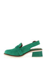 Fly London Cuth Sling Back Suede Shoes, Green