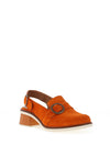 Fly London Cuth Sling Back Suede Shoes, Orange