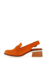 Fly London Cuth Sling Back Suede Shoes, Orange