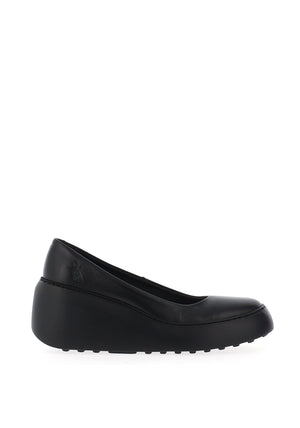 Fly London Wedge Heel Shoes, Black