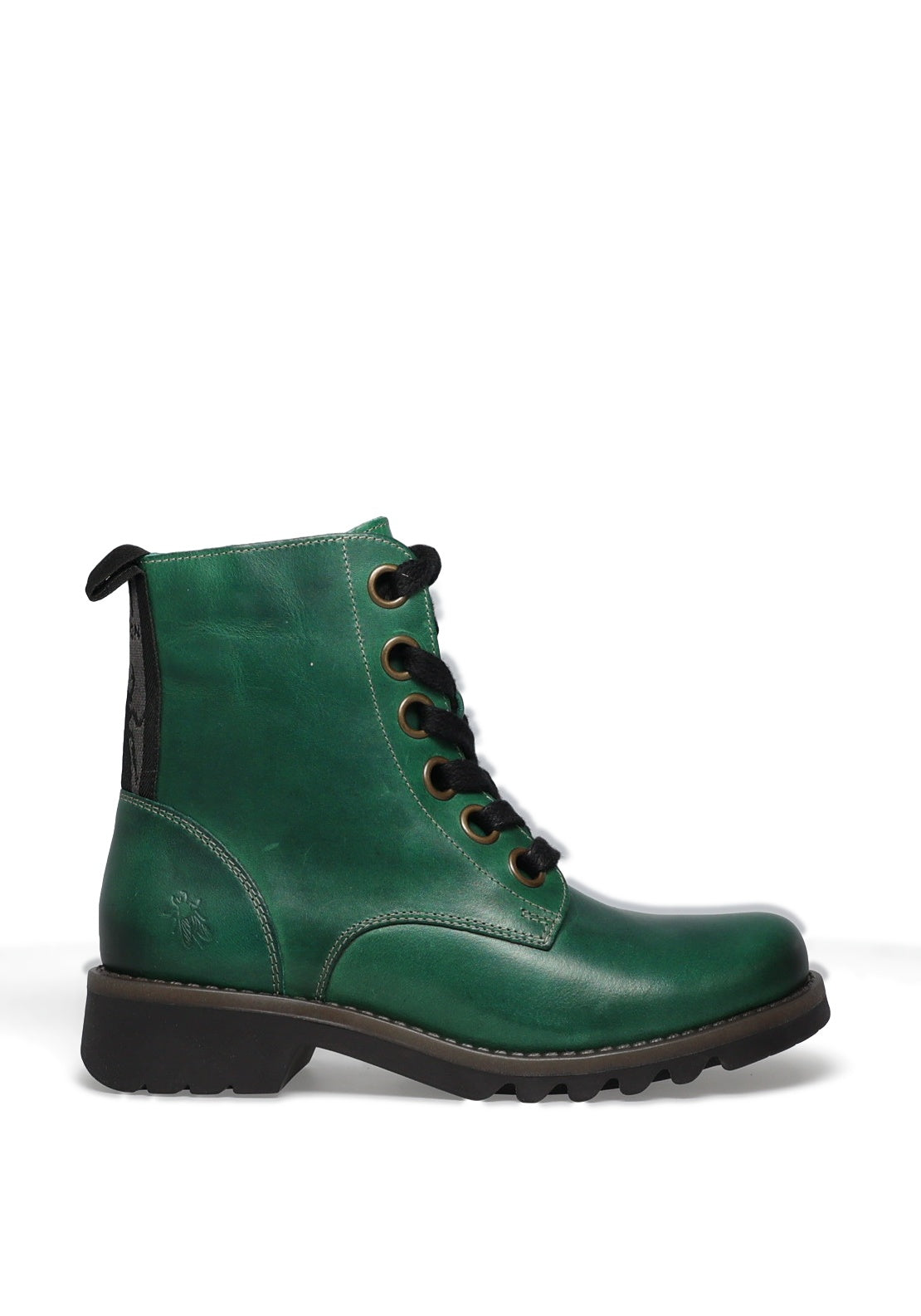 Fly London Ragi Lace Up Military Ankle Boots, Shamrock Green - McElhinneys