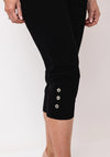 Yew Cargo Style Capri Trousers, Black