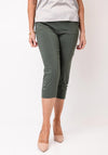 Yew Cargo Style Capri Trousers, Khaki