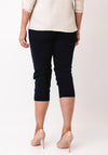 Yew Cargo Style Capri Trousers, Navy