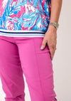 Yew Cargo Style Capri Trousers, Pink