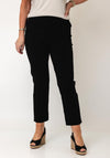 Serafina Collection Slim Leg Cropped Trousers, Black