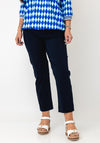 Serafina Collection Slim Leg Cropped Trousers, Navy