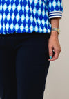 Serafina Collection Slim Leg Cropped Trousers, Navy