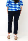 Serafina Collection Slim Leg Cropped Trousers, Navy