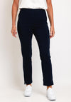 Leon Collection High Waist Slim Leg Trouser, Navy