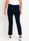Leon Collection High Waist Slim Leg Trouser, Navy