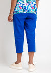 Leon Collection Cargo Style Capri Trousers, Royal Blue