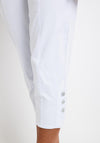 Leon Collection Cargo Style Capri Trousers, White