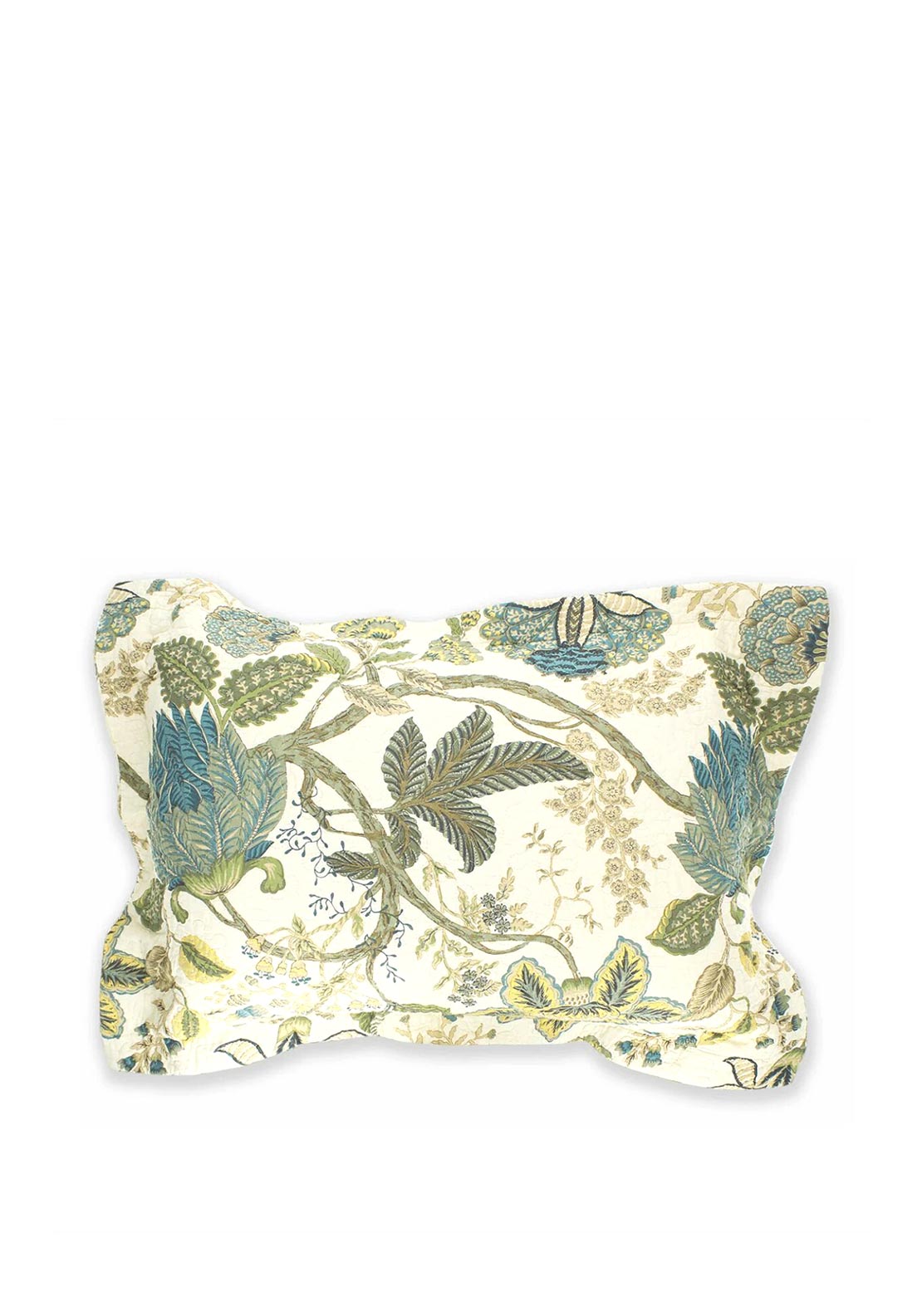 Forever England Patchwork 63x63cm Continental Pillowsham, Green & Blue