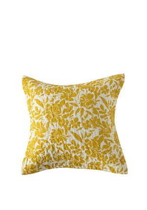 Forever England Libourne Damask 43x43cm Cushion Cover, Ochre