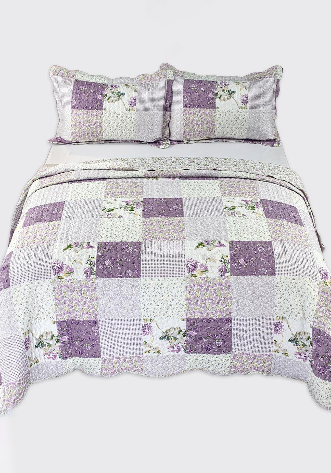 Forever England One Size Melissa Patchwork Bedspread, Lilac
